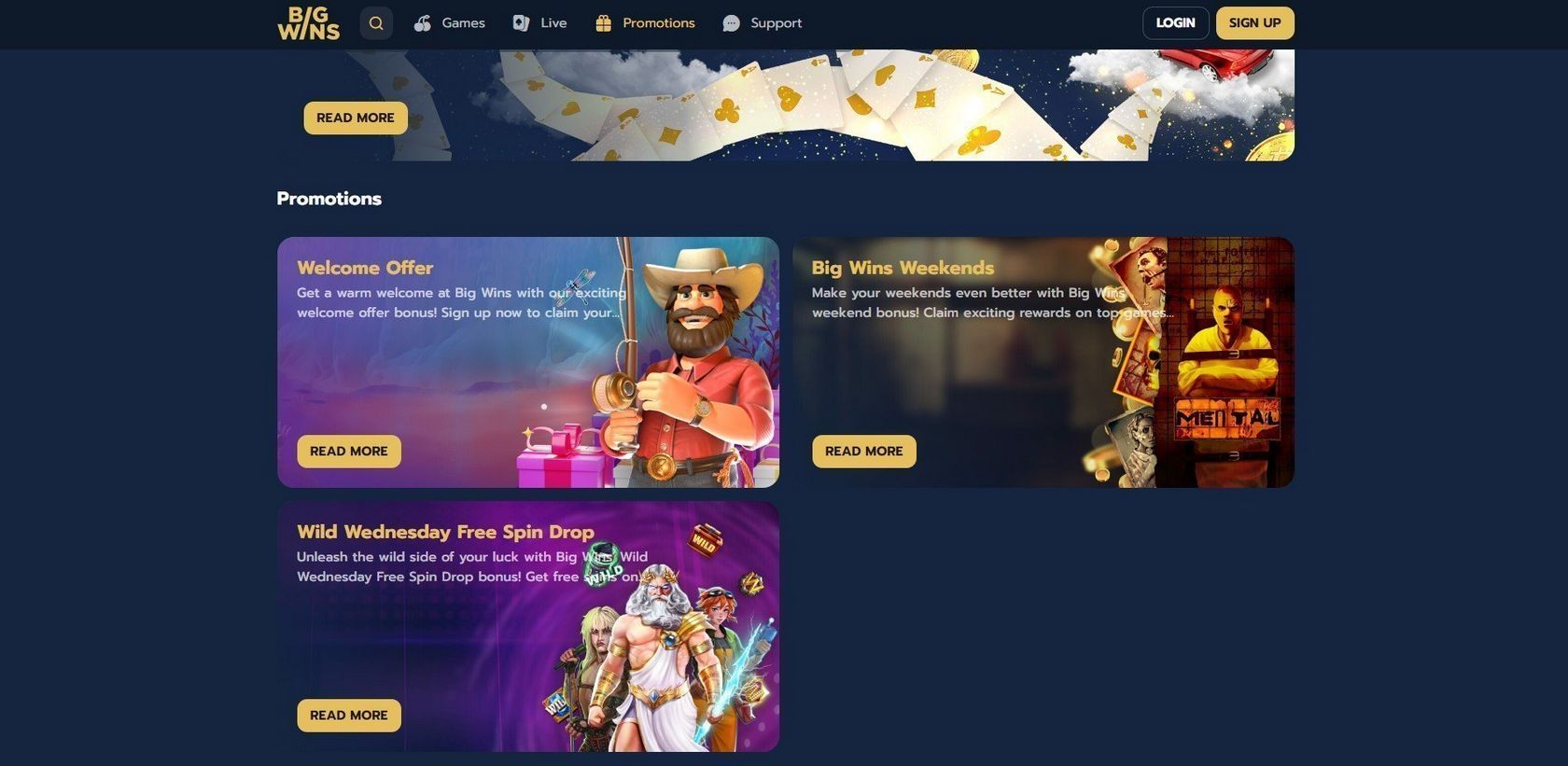 Big Wins Live Gambling Enterprise